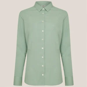Camisa Slim Dudalina Tricoline Stretch Ve26 Verde Feminino