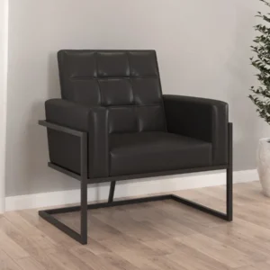 Poltrona Base Em Ferro Reforçada Para Sala De Espera Salão