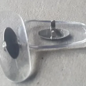 Plaquetas Nasais Oculos Ray Ban Encaixe Garras Metal 2 Pares Branco