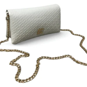 Bolsa Feminina Colcci Cross Gravação 0900112147 Acambamento Dos Ferragens Ouro Cor Off White Correia De Ombro Ouro