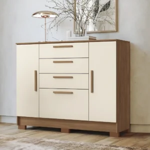 Cômoda 2 Portas 4 Gavetas Pinhais 105cm X 130,2cm, X Jc