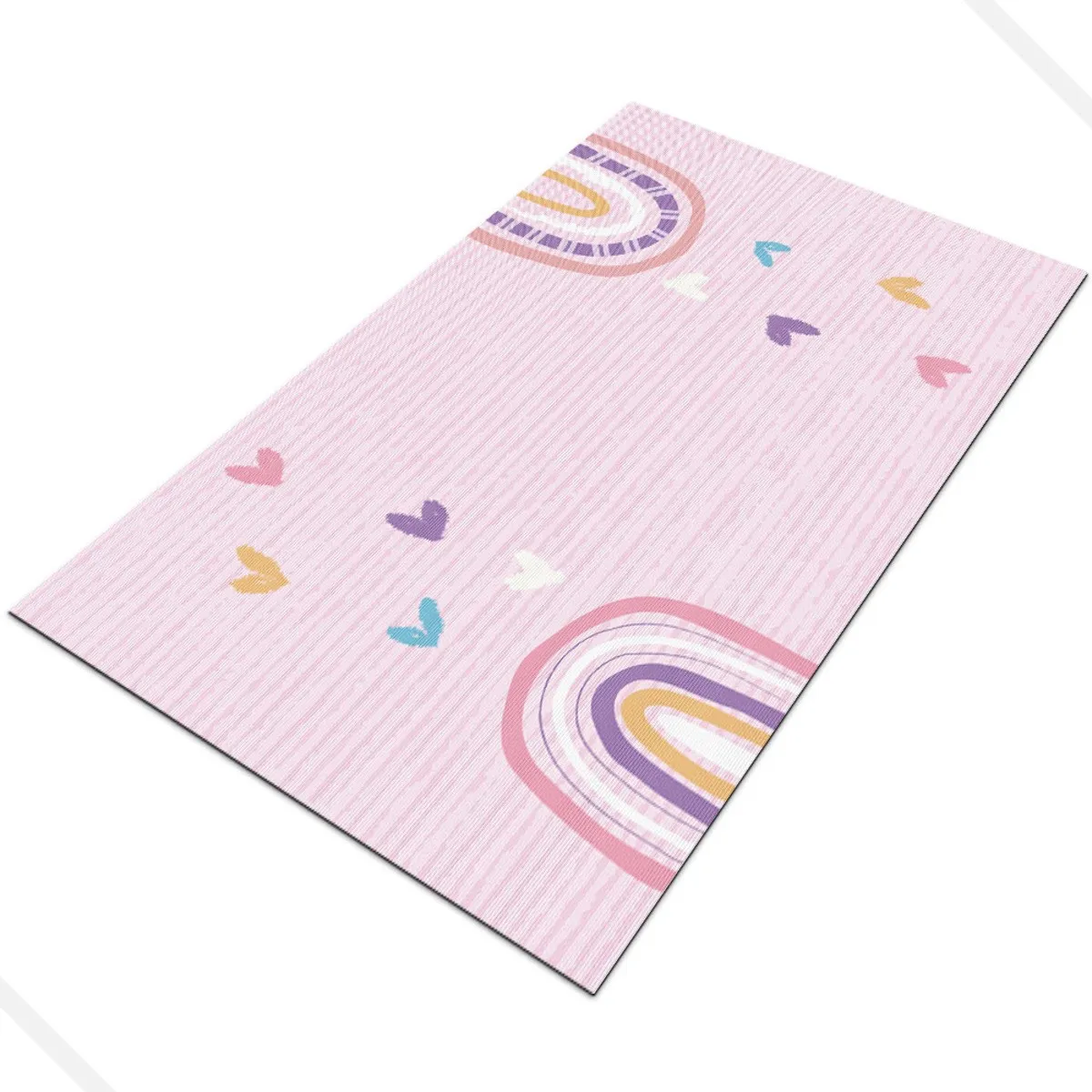 Tapete Infantil Oxford Arcoletas 80x50 Antiderrapante Cor Rosa - Imagem 7