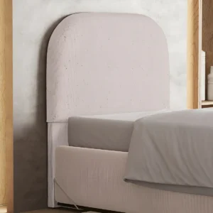 Cabeceira Cama Box 100cm Orgânica Lanna Linho Bege