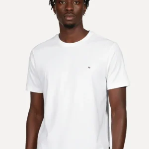 Camiseta Aramis Masculina Basic Lisa Dark Logo Branca