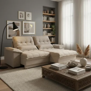 Sofá 4 Lugares Retrátil E Reclinável Bergamo 2,30m