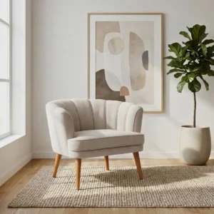 Conjunto 2 Poltronas Para Recepção Clinica Pés De Madeira