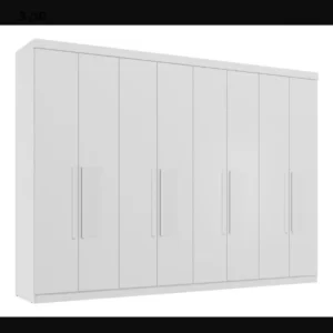 Guarda Casal Grande Master New 8 Portas 4 Gavetas Cor Branco