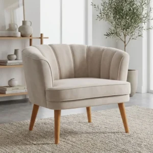 Poltrona Confortável Para Recepção Resistente Tecido Veludo