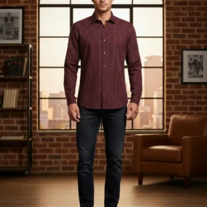 Camisa Social Masculina Dudalina Algodão Mg Longa Elegância