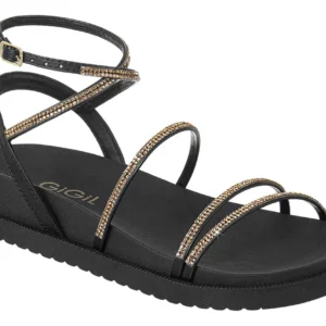 Birken Feminina Papete Flat Brilho Strass Confortavel Moda