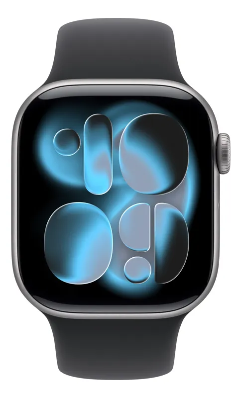 Apple Watch Series 11 GPS - Caixa cinza-espacial de alumínio – 42 mm - Pulseira esportiva preta – P/M - Imagem 9