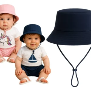 Chapéu Bucket Com Cordinha Infantil Bebê Proteção Solar