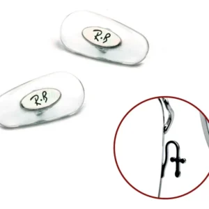 Plaquetas Ray-ban Prata De Encaixe De Cruz 14mm - 1 Par Prateado