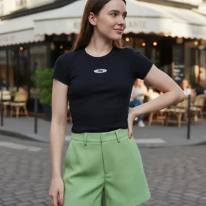 Blusa Feminina Slim Canelada Colcci Gola Redonda