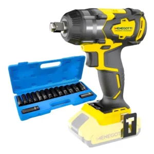 Chave Impacto 1/2 350nm A Bateria Menegotti E Kit Com 15 Pçs Evald