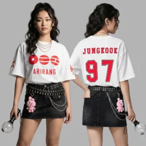 Camiseta Oversized Bts Arirang Tour 2026 K-pop Streetwear