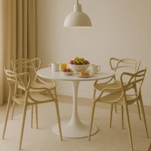 Kit 4 Cadeiras De Jantar Allegra La Mobilia Nude