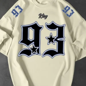 Camisetão Oversized Numero 93 Estampa Streetwear De Algodão