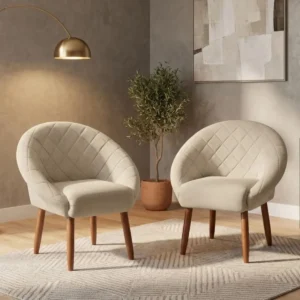 2 Poltronas Cadeiras Decorativa Escritório Sala De Espera