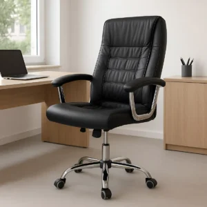 Cadeira Escritório Big Confort Presidente Office La Mobilia Cor Preto Material Do Estofamento Preto