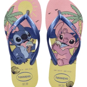 Chinelo Havaianas Slim Disney Original Lilo E Stitch Glitter