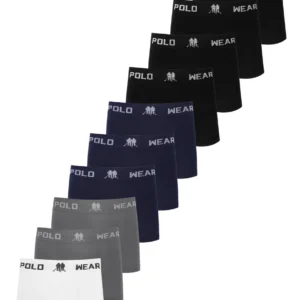 Kit 10 Cuecas Boxer Lisa Polo Wear Sortido