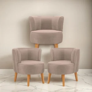 Conjunto 3 Poltronas Aconchegante Para Consultório Reforçado