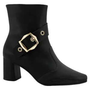 Bota Ramarim Couro Legítimo Feminino Salto Bloco Confortável