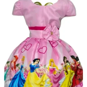 Vestido Infantil Princesas Disney Vestido Festa Princesas