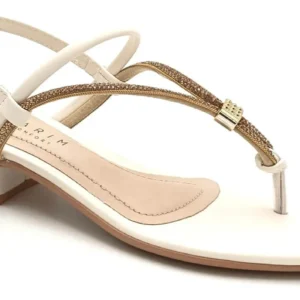 Sandália Feminina Ramarim Saltinho Baixo Tira Nó Strass