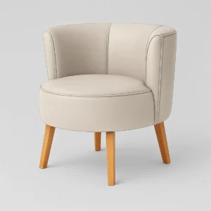 Poltrona Para Sala De Estar Tecido Corino Resistente Macia