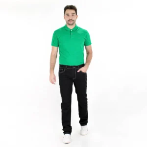 Calça Preta Slim Fit Tradicional Básica Com Bolso Corte Reto
