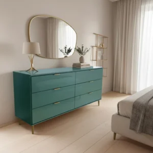 Cômoda Ditália 6 Gavetas Dm-243 Verde Oliva Verde