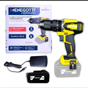 Furadeira E Parafusadeira Mfi 20 + 1 Bateria E Carregador