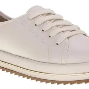 Beira Rio Plataforma Off White Dourado Feminino Estiloso