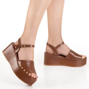 Sandália Feminina Plataforma Salto Alto Tacha Lateral Gigil