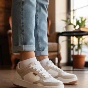 Anacapri Tênis Casual Feminino Ac28 Cinza Branco C307090001