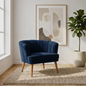 Poltrona Estofada Para Sala De Estar Aconchegante Resistente