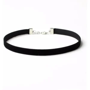 Choker Gargantilha Veludo Preto Fino Bibi Colar Moda Preto