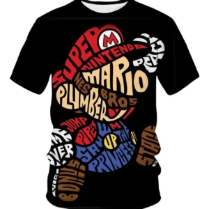 Camiseta Unissex Super Mario Disney, Moda Casual