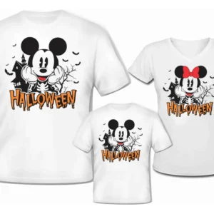 Kit 3 Pçs Disney Halloween Moda Tal Pai Tal Mãe Tal Filho M3