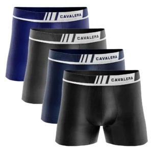 Kit 4 Cuecas Boxer Cavalera Sem Costura Masculino Poliamida