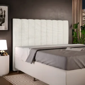 Cabeceira Cama Box Casal King 195 Cm Dália Linho Champagne