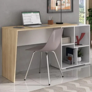 Mesa Para Escritório Escrivaninha Urban Carvalho Branco