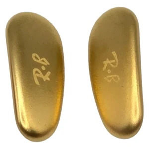 Par Plaqueta Ray-ban Dourado Oculos Parafuso Grande 8258 Dourado