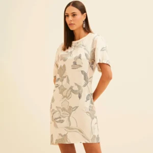 Vestido Curto Forum Forms Ve26 Bege Feminino