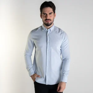 Camisa Social Masculina Aramis Azul Claro Manga Longa
