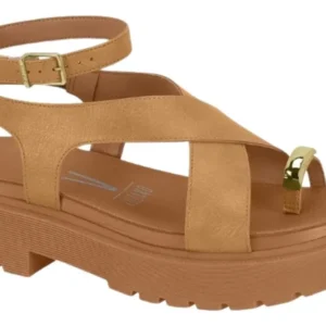 Sandália Papete Vizzano Flatform Feminina Tratorada Conforto