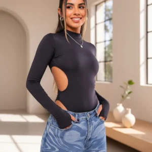 Body Moda Gringa Costas Nua Poliamida Blogueira Festa Noite