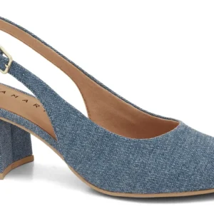 Sapato Feminino Ramarim Slingback Salto Bloco